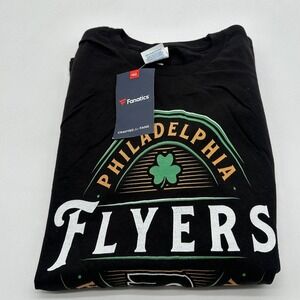 Fanatics Philadelphia Flyers NHL StPatricks Day Shamrock Black T-Shirt Small NEW
